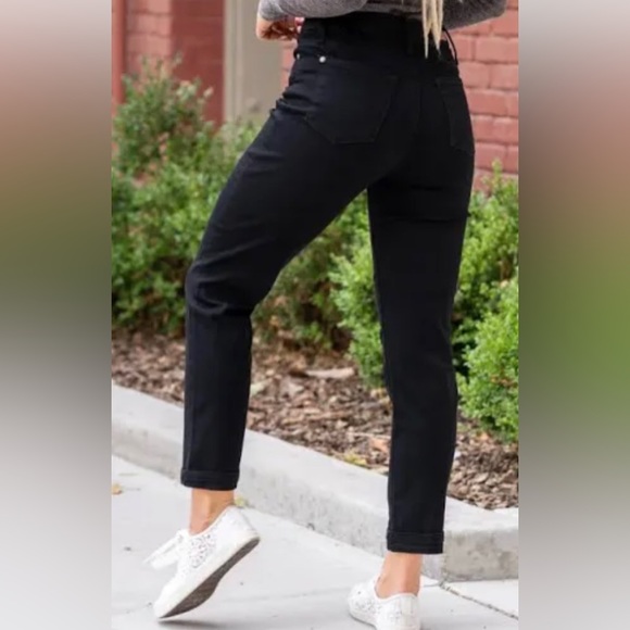 Judy Blue Denim - Judy Blue Boyfriend Jean-Black-24W